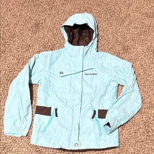 Columbia Kids Sky Blue Coat with Chocolate Accents